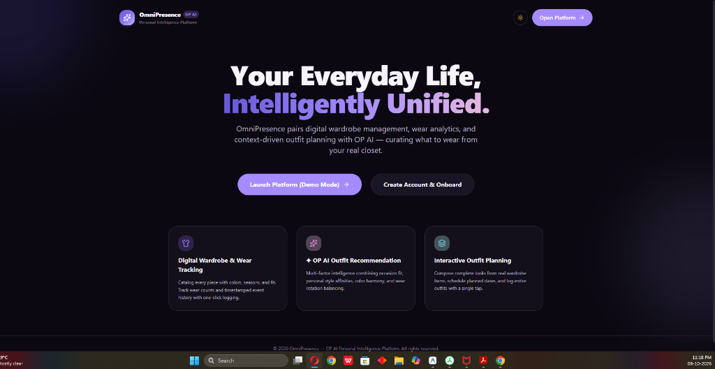OmniPresence application screenshot